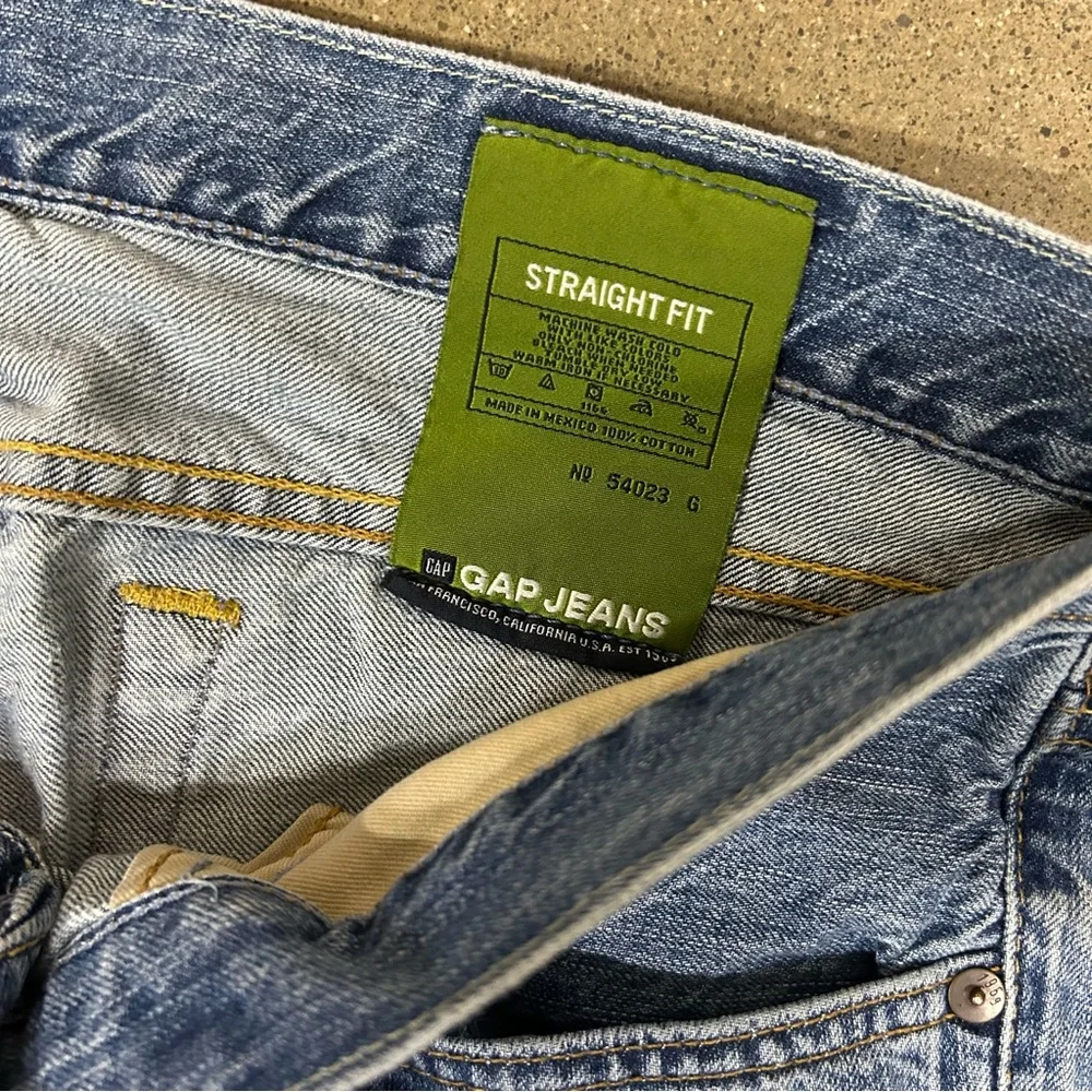 Gap Jeans Mens 35x30 Blue Y2K Baggy Loose Wide-Leg Grunge Skater Workwear Casual